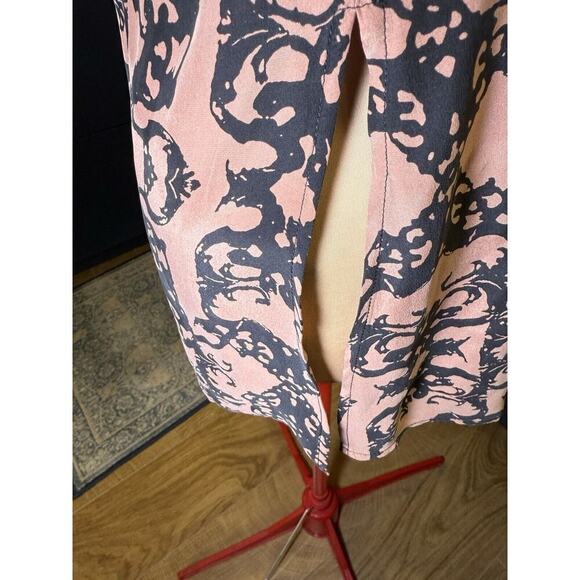 Addison SZ S 100% Silk Button Up Tunic Blouse Artsy Colorful Abstract Print Work - Picture 6 of 10